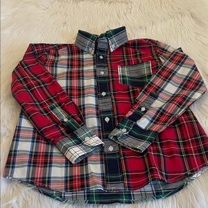 Crewcuts Multi Tartan Plaid Boys Button Down Shirt